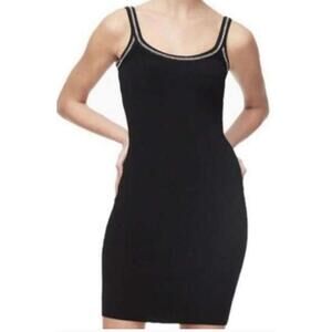 Good American Chain Link Dress Size 6 (XXL)  BNWT RETAIL $179 Black